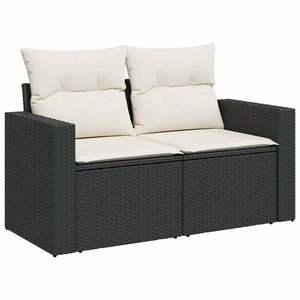 Conjunto de Sofás Modulares Grandes de Ratán PE Negro para Jardín, Elegante Colección de Muebles para Exteriores - Product Image 5