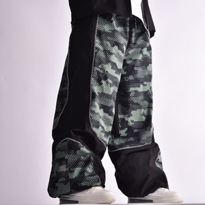 Venta al por mayor Unisex Extra Baggy Softshell Ropa deportiva de invierno Pantalones de esquí a prueba de viento al aire libre Esquí Baggy Cremallera Impreso Técnicas - Product Image 1