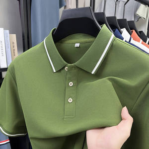 Polo brodé de haute qualité pour homme, respirant, en maille, personnalisable - Product Image 1