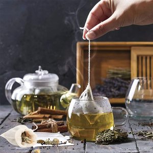 Paper <b>Tea</b> Strainers 100pcs with Drawstring for Loose Leaf <b>Tea</b> <b>Infusers</b> Reusable <b>Tea</b> Bags - Product Image 4
