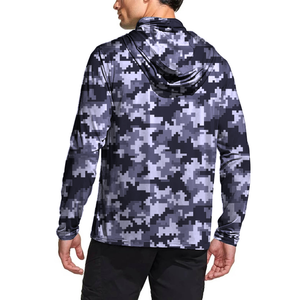 Custom Masked Fishing Hoodie UPF 50 Long Sleeve Fishing Wear UV Protection Quick Dry Hooded Fishing Shirts for Men - Product Image 4