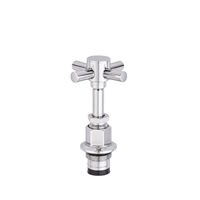 Tige de bonnet de valve chromée usinée avec précision, raccord industriel encastré, composants durables à mouvement rotatif fluide
