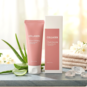 Collagen Foam Cleanser 100ml Facial Cleanser Deep Hydrating Brightening <b>Face</b> Wash OEM Private Label Anti Aging Skincare - Product Image 3