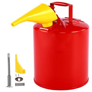 Tanica di Sicurezza in Acciaio Inox da 5 Galloni Tipo I con Arresto Fiamma e Coperchio Autosigillante, Imbuto in PE per Parti e Accessori di Tosaerba - Product Image 1