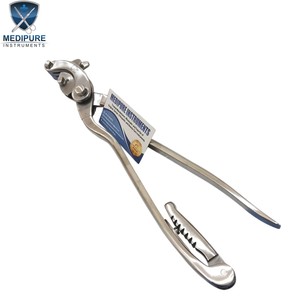 Serra Emasculadora Curva de Acero Inoxidable con Trinquete de la Mejor Calidad para Castración Veterinaria, Instrumentos Veterinarios Reutilizables - Product Image 1