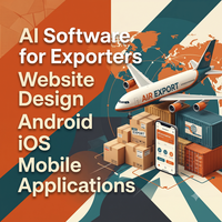 面向出口商的 AI 软件 网站设计 电子商务 WordPress Shopify 插件 Android iOS 移动应用程序 AI ERP CRM 软件