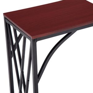 Tavolino Convertibile a Forma di C, Vassoio per Caffè, Tavolino Laterale con Contenitore per Arredamento Casa, Divano e Camera da Letto - Product Image 6