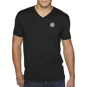 Camisetas de Cuello en V 100% Algodón para Hombre, Precio Económico, Venta Caliente, Logotipo Personalizado Impreso, Corte Holgado - Product Image 1