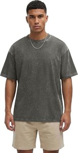 T-shirt surdimensionné vintage délavé à l'acide pour homme, en coton épais, style streetwear décontracté - Product Image 4