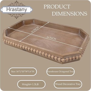 Juego de bandejas apilables de madera y terciopelo de lujo ecológico para exhibición de frutas y verduras - OEM personalizable - Product Image 2