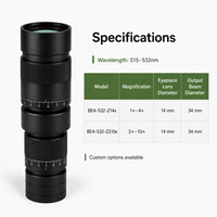 Expandeur de faisceau laser vert 532 nm à grossissement variable pour micromachining et systèmes d'alignement optique en laboratoire