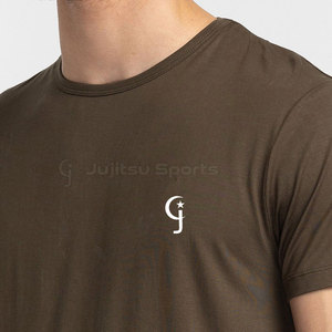 T-shirts pour hommes à col rond, coupe classique, en tissu polaire 100% coton, écologiques, respirants, à séchage rapide, avec logo personnalisé - Product Image 6