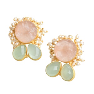 Boucles d'oreilles pendantes en laiton naturel, clous d'oreilles haut de gamme, fabriquées à la main, texture en laiton semi-précieux mat, hypoallergéniques, port sécurisé, export en gros - Product Image 3