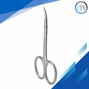 Ciseaux à cuticules professionnels ergonomiques Staleks Range, en acier inoxydable poli miroir, 3,5'' et 3,75'' - Product Image 1