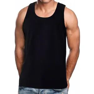 Débardeur de sport pour homme en spandex 230 GSM, logo en spandex, uni, sans manches, pour la musculation et le fitness - Product Image 3