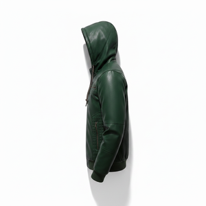 Chaqueta de Cuero Genuino Original para Hombre, Chaqueta de Cuero Clásica de Cordero, Chaqueta de Motociclista a la Moda con Forro de Piel - Product Image 6