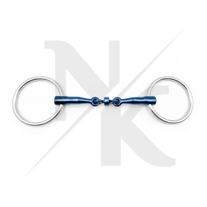 Brida de titanio de doble articulación para caballo, la más vendida, con mordaza suelta, fabricada por OEM, equipo ecuestre premium para exportación. - Product Image 3