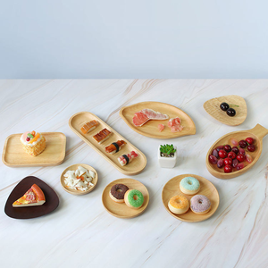 Plateau de service en bois d'hévéa, poli, empilable, moderne, pour cuisine et table, vente en gros pour fabricants - Product Image 5