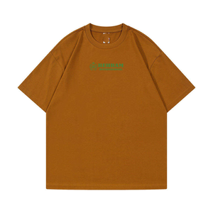 เสื้อยืดถักสั่งทำขายส่ง ผ้าฝ้าย 100% ทรงหลวม สไตล์ไฮสตรีท ไหล่ตก ทรงโอเวอร์ไซส์ สำหรับผู้ชาย ผ้าไม่เป็นขุย สีพื้น - Product Image 3