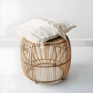 Natural rattan <b>stool</b> wholesale handmade footstools cane <b>ottoman</b> <b>stools</b> cheap price decorative poufs - Product Image 4