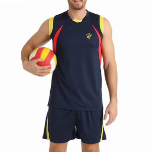 Tenue de volley-ball professionnelle, matière légère et respirante, avec logos et numéros d'équipe personnalisables - Product Image 1