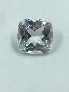 Topaze blanche naturelle de qualité supérieure, taille coussin, pierre précieuse non montée, 13,38 carats, 14 mm, pour la création de bijoux - Product Image 5