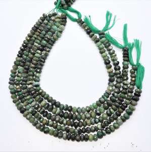 Cuentas facetadas de esmeralda verde oscuro AAA de 7.5-8 mm, gema de esmeralda Sapota, cuentas de esmeralda natural de 13 pulgadas, venta al por mayor - Product Image 5