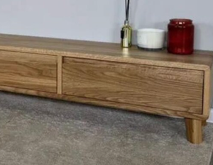 Mesa de TV Nórdica de Roble Natural, Extra Larga, con 4 Cajones, Mueble de Almacenamiento para TV, Moderno y Minimalista, Precio de Fábrica - Product Image 5