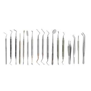 Kit d'instruments manuels de chirurgie parodontale en acier de qualité supérieure, vente en gros, ensemble complet de 16 pièces, incluant des curettes dentaires MOL - Product Image 4