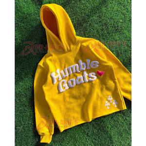 Custom 400 450 500 Gsm Oversize Heavyweight 3D Puff Print Custom Chenille bordado manga larga French Terry Zip up Hoodies - Product Image 3