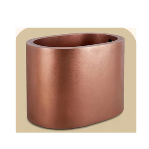 Bañera Independiente Rectangular de Cobre Premium 99.87%, Hecha a Mano, Acabado Antiguo de Lujo, Ecológica y Duradera, Accesorio de Baño - Product Image 6