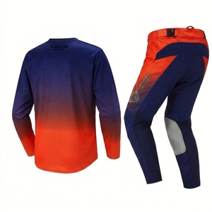 Conjunto de Pantalones y Jersey de Motociclismo Guruna Z Rojo Unisex de Poliéster/Algodón, Ropa de Motociclismo Transpirable, Impermeable, Resistente al Viento y de Secado Rápido - Product Image 2