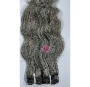 ชุดต่อผมลอนเกลียวสีเกลือพริกไทย 100 กรัม Arrow Exim ผมแท้แบบเวอร์จิ้น ขายส่ง - Product Image 3