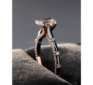 IGI/ Lab Grown Oval Cut Diamond Vintage 14k Jaune Mariage/Bague de fiançailles Unisexe Fine Or Blanc Anniversaire Fête Digne - Product Image 3