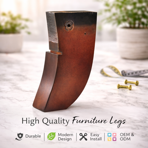Walnut Finish Solid Wood Heavy Duty Furniture <b>Legs</b> with Easy Installation for Couch <b>Chair</b> Cabinet Bedroom Furniture Design - Product Image 2