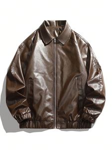 แจ็คเก็ตหนังคุณภาพสูงสำหรับฤดูหนาว พร้อมโลโก้ด้านหน้า ราคาขายส่ง MOQ ต่ำ สำหรับขายออนไลน์ - Product Image 3