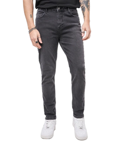 Jeans slim fit pour homme, tissu denim extensible, design classique à cinq poches, coutures durables, pantalon confortable pour un usage quotidien - Product Image 1