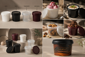125ml IML Food Container PP Plastic Round <b>Tub</b> with Lid designed for yogurt, dips, sauces, spreads, dressings and food portions - Product Image 5