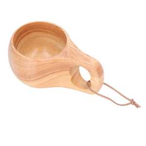 Tasse en bois de style nordique avec poignée, forme irrégulière, 150 ml/100 ml, écologique, anti-fuite, pour le thé ou le café - Product Image 2