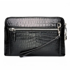 Bolso de mano de cuero genuino, cartera de moda con ranuras organizadas para tarjetas y cierre de cremallera seguro a un precio muy competitivo. - Product Image 1