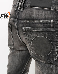 Jeans de mezclilla vintage de corte holgado y oversize al por mayor OEM, cintura media, lavado de color, tela de punto de alta calidad, ropa de moda para hombre - Product Image 5