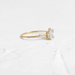 IGI/GIA Lab Grown Cut Diamond Vintage 14k Yellow Wedding/Engagement Ring Unisex Fine White Gold <b>for</b> Anniversary Party-Worthy - Product Image 3