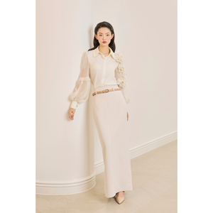 Chemise-Blouse Premium pour Femme Prête à l'Expédition avec Applique Florale 3D Manches Romantiques Bon Prix Fabricant Grossiste - Product Image 3