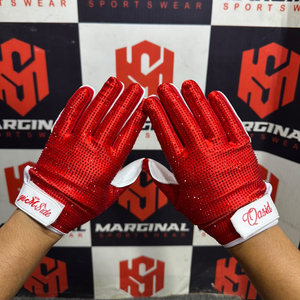 Guantes de Fútbol Americano con Pedrería Personalizados de Alta Calidad, Guantes Deportivos con Pedrería Súper Adhesivos para Adultos - Product Image 1