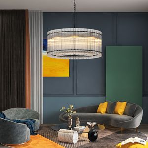 Lampadario Moderno Nero a 2 Livelli con 8 Luci in Cristallo Effetto Ondulato da 37 Pollici per Sala da Pranzo, Soggiorno, Camera da Letto, Finitura Lucida - Product Image 2