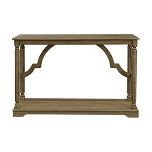 Table console moderne en fer avec accents décoratifs en forme d'arche et pieds tournés pour salon - Product Image 5