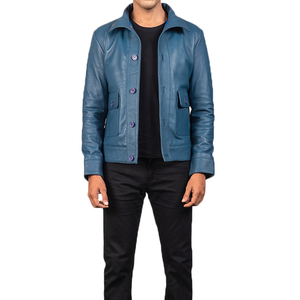New Style Lightweight <b>Leather</b> <b>Jacket</b> for Men OEM Serviced 2026 Autumn <b>Winter</b> Men's Casual Zipper <b>Leather</b> <b>Jacket</b> Cheap Price - Product Image 5