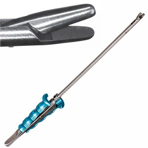 Porte-aiguille MIS Premium droit avec verrouillage, inserts en carbure de tungstène, tige de 5 mm, longueur de travail de 25 cm, longueur totale de 35,5 cm – ZETOMEDPRO - Product Image 1