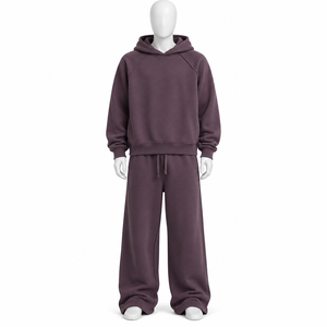 Hot Selling Fashionable Regular Fit Men Winter <b>Hooded</b> Casual Solid Printed Tracksuit 100% Cotton Breathable Quick Dry Tracksuit - Product Image 4