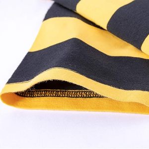 Mens Yellow <b>Black</b> Striped Breathable Plus Size Cotton Crew Neck T-<b>shirt</b> | Short Sleeve Casual Bold Stylish Everyday Comfort - Product Image 4